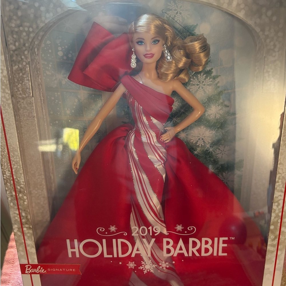 Barbie Holiday Doll in Red and White Gown - 2019- Never Opened in Box